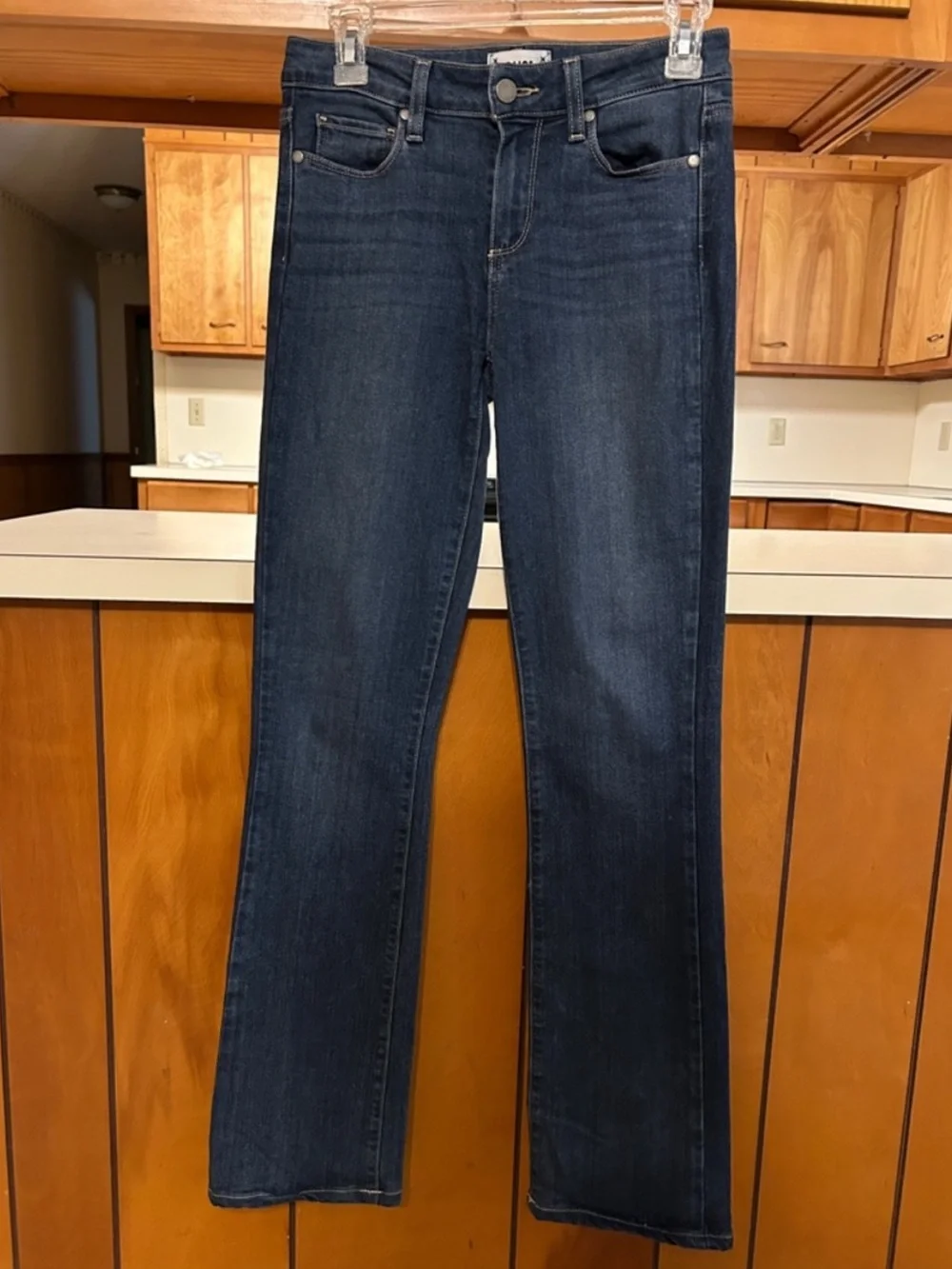 Paige Manhattan Mid Rise Slim Bootcut Jean Vivien Wash Womens 26 - 28x32.5 K